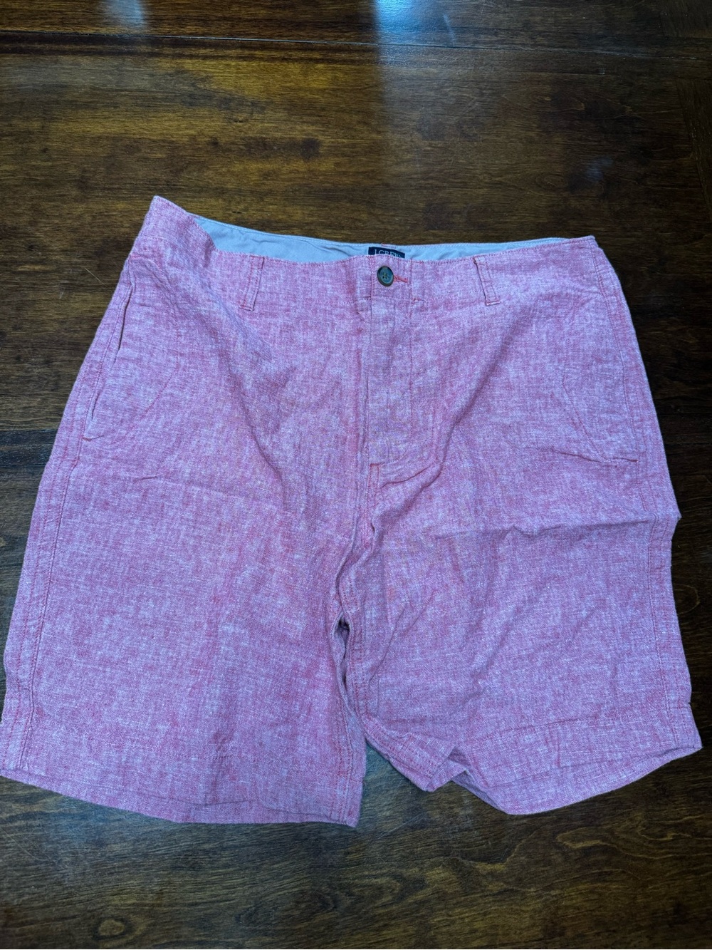 J. Crew Men’s Heathered Red Flat-Front Shorts